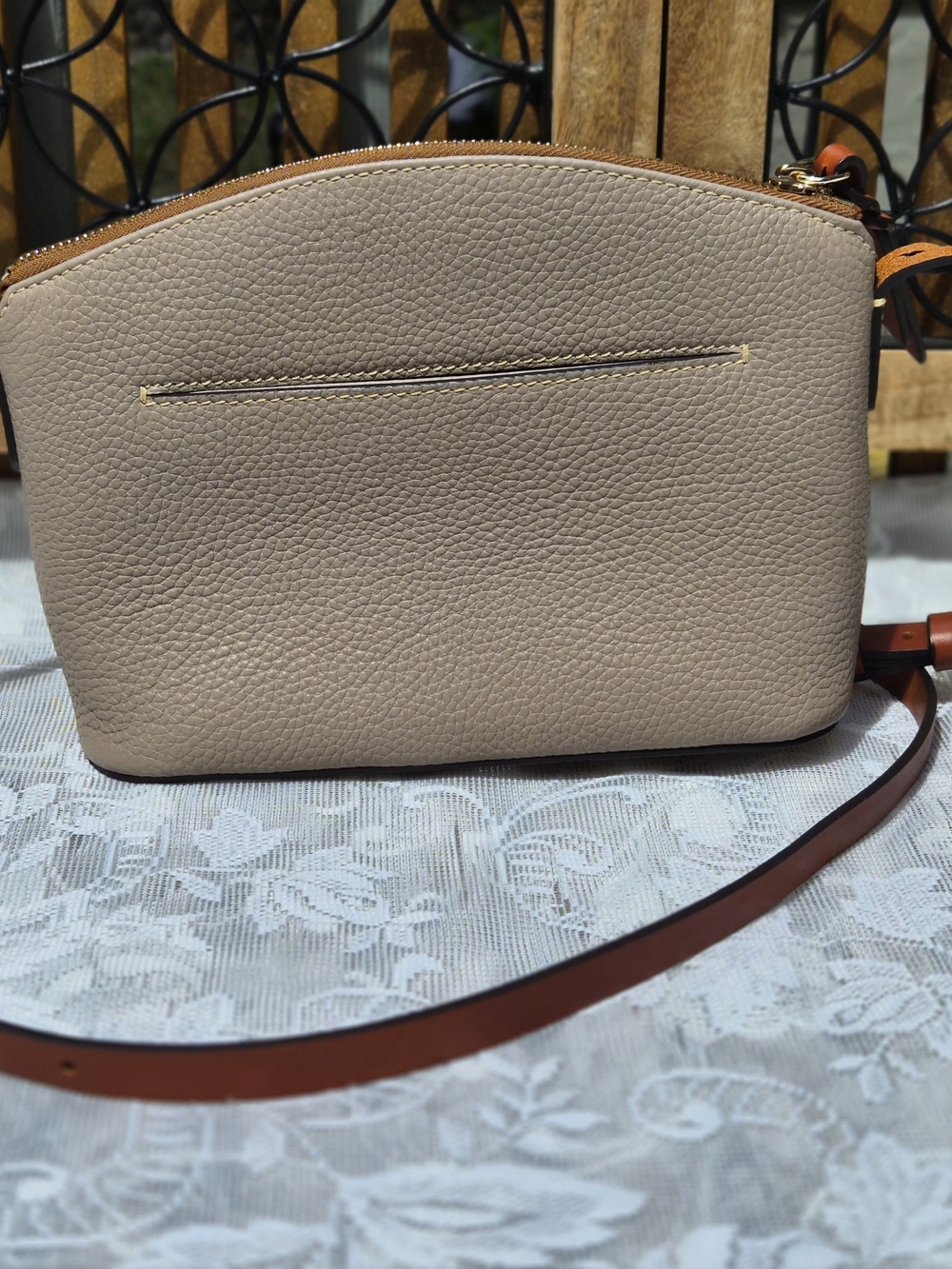 Dooney & Bourke Pebbled Leather Crossbody Bag in Taupe - Picture 3 of 7
